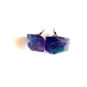 Handcrafted resin earrings